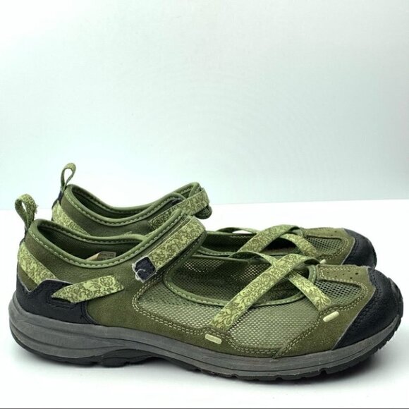 lands end walking shoes size 6.5 D green suede - Picture 12 of 12